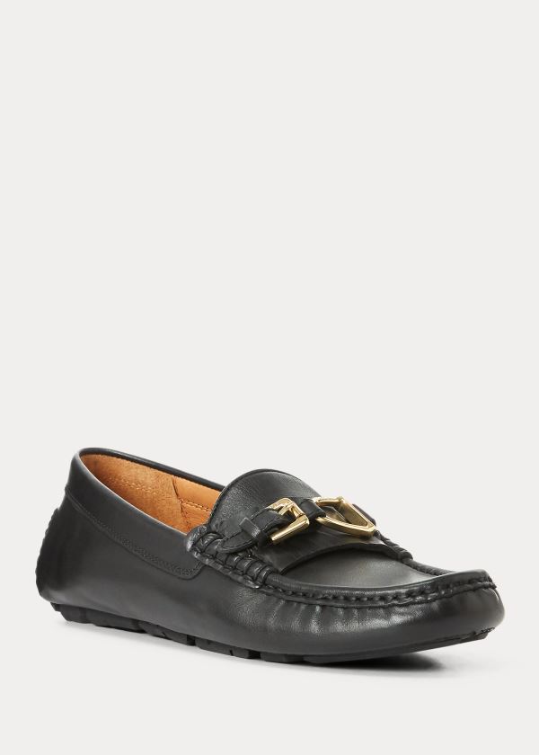 Mocasines Polo Ralph Lauren Hombre Negros - Anders Leather - DHPVM2179